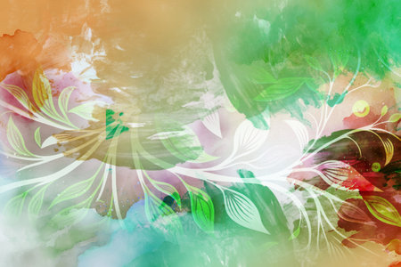 Abstract texture Vector pattern of cracks watercolor brushstroke as background. Â Hand drawn wallpaper design for cards, flyers, poster, banner, cover design, invitation cards, prints. Summer heat illustration for design.の写真素材