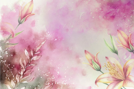 Watercolor art background vector. Wallpaper design with paint brush Colorful watercolor design background texture for prints, wall art, cover and invitation cards.の写真素材