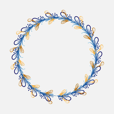 Hand drawn floral frames with flowers, branch and leaves botanical outline borders. Vector illustration for labels, branding business identity, wedding invitationのイラスト素材