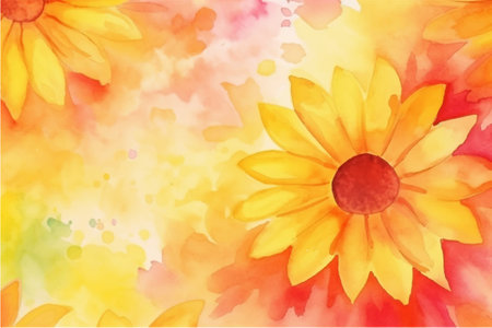 elegant Flower watercolor art background vector. Wallpaper design with floral paint brush line art. leaves and flowers nature design for cover, wall art, invitation, fabric, poster, canvas print.のイラスト素材