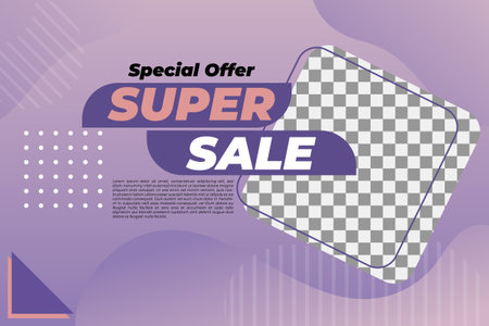 uper sale banner template design, Big sales special offer. end of season party  Liquid color background design. Fluid gradient composition. Creative illustration for posterのイラスト素材