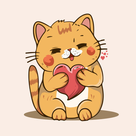 Cute cat Funny playful kitty illustration of funny cartoon cats isolated on white background print for children's clothingのイラスト素材