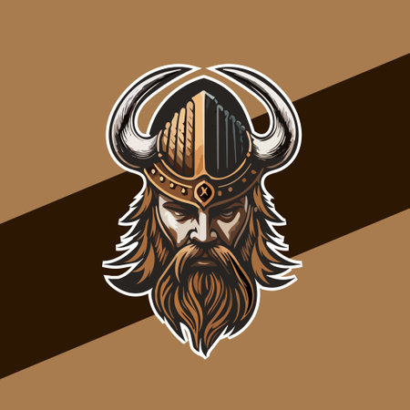 Viking man with Helmet, Axes, Armor illustration, esports mascot, gaming logo template.
Hand-drawn illustration for mascot sport logo badge label sign poster emblem patch t-shirt printingのイラスト素材