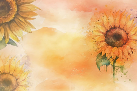 watercolor drawing Abstract flower splash background for art flower and botanical leaves, Organic shapes, Watercolor. Vector background for banner, poster, Web and packaging.の写真素材