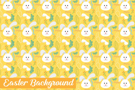 seamless pattern for easter on a white background. Easter eggs, branches, flowers in Spring holiday background for printing on fabric, paper for scrapbooking, gift wrap and wallpapers.のイラスト素材