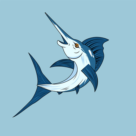 Cute fish in the water cartoon illustration for education childrenのイラスト素材