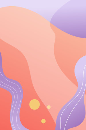 portrait mystical fantasy flowers gradient colors background illustration. Great images for wall art posters, greeting cards or book coversのイラスト素材