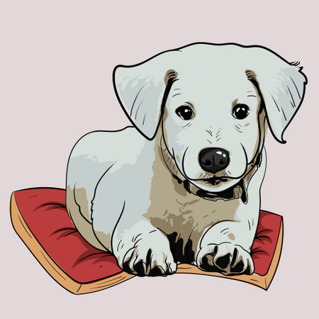 Watercolor  style hand drawing dog animal pets for poster or element design promotion fans