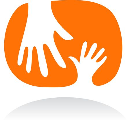 Two hands - mother and childのイラスト素材