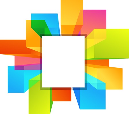 Colorful copyspace rectangular shapesのイラスト素材