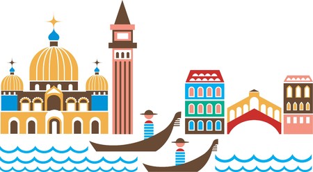 Venice panoramaのイラスト素材