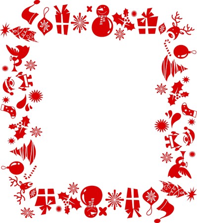 Frame made from Christmas graphic elements のイラスト素材
