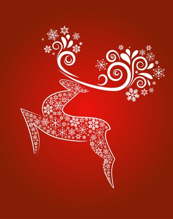 Christmas reindeer backgroundのイラスト素材