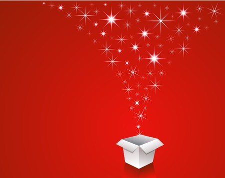 Christmas box with giftsのイラスト素材