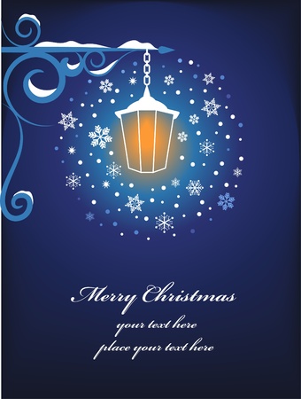 Christmas lamppost backgroundのイラスト素材