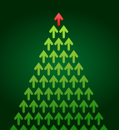 arrow Christmas tree, business themeのイラスト素材