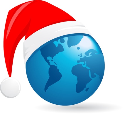 world Christmas ball, vector backgroundのイラスト素材