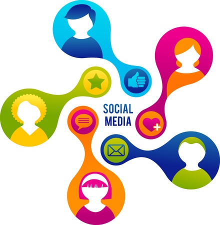 Social Media and network illustration Social Media and network illustration
