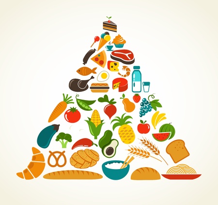 Health food pyramidのイラスト素材