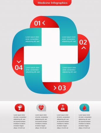 Medical and healthcare background, infographicのイラスト素材