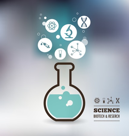 Research, Bio Technology and Science, Chemical laboratory infographicのイラスト素材
