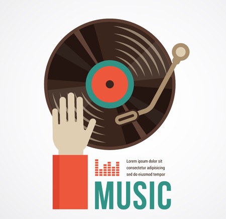 Music and city landscape backgroundのイラスト素材