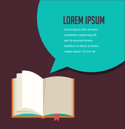 Open book with speech bubbleのイラスト素材