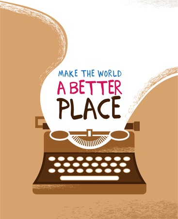 Vintage typewriter poster with a place for textのイラスト素材