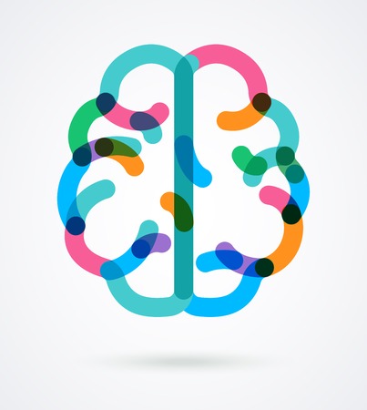 Brain - colorful vector illustrationのイラスト素材