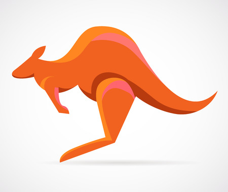 kangaroo - vector illustrationのイラスト素材