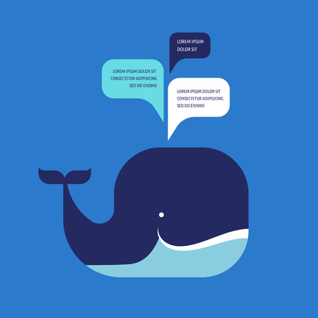 whale icon with speech bubblesのイラスト素材