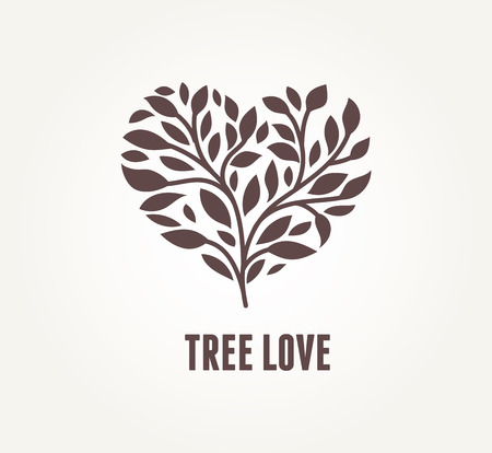 Tree heart - vector iconのイラスト素材