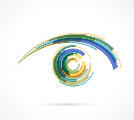 Set of colorful eye iconsのイラスト素材