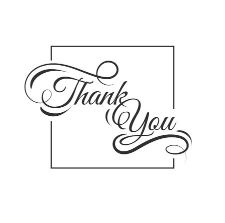 Thank you, poster and cardのイラスト素材