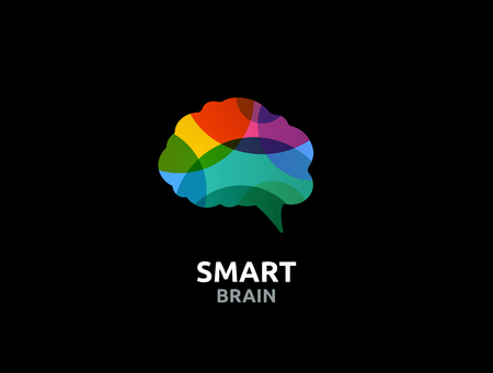 Brain, smart, Creative mind, learning and design icons. Man head, people colorful symbolのイラスト素材