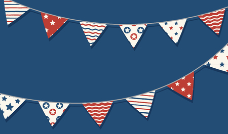Happy Independence Day, American banners for 4th of Julyのイラスト素材
