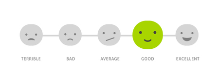 Feedback concept design, emotions scale background and bannerのイラスト素材