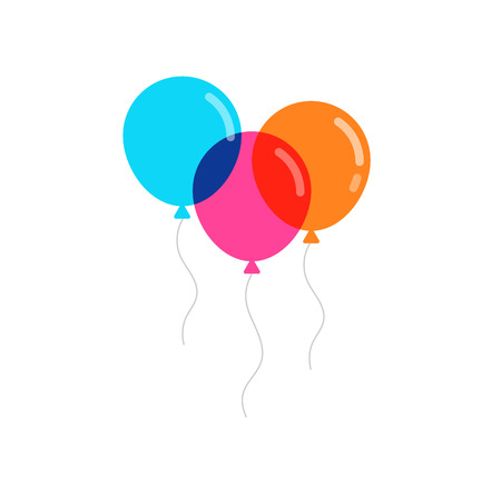 Colorful balloons vector illustration, party, birthday concept designのイラスト素材