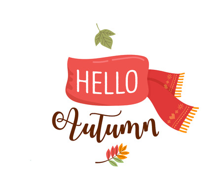 Autumn, fall season background, banner. Vvector illustrationのイラスト素材