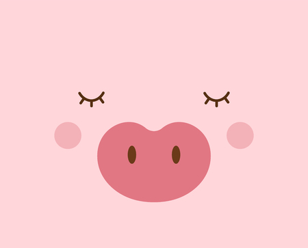 Happy Chinese new year 2019, the year of pig. Vector banner, backgroundのイラスト素材