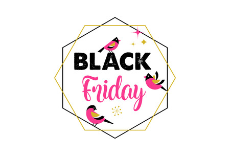 Black Friday, Christmas sale banner, poster template and backgroundのイラスト素材