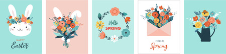 Happy Easter vector illustration, greeting card, poster