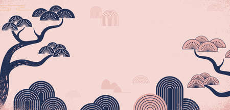 Chinese new year 2022 year of the tiger - Chinese zodiac symbol, Lunar new year concept, modern background designのイラスト素材