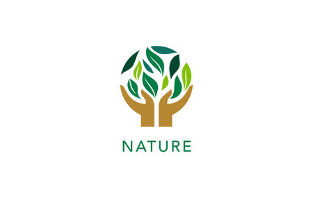 Tree symbol, icon design. Nature, trees illustration, concept. Luxury, modern and minimalistic styleのイラスト素材