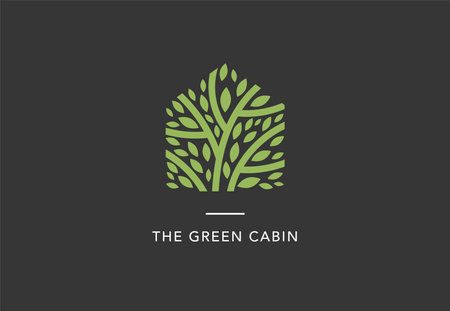 Tree symbol, icon design. Nature, trees illustration, logo concept. Luxury, modern and minimalistic styleのイラスト素材