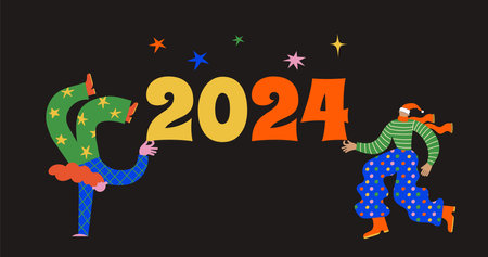 Happy New Year, poster, banner and card design