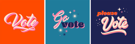Modern Floral Election campaign concept design. Vote, election social media and print design with...