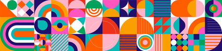 Geometrical pattern design for Hispanic Heritage month, Cinco de Mayo, Mexican fiesta or any other Latino celebrationのイラスト素材
