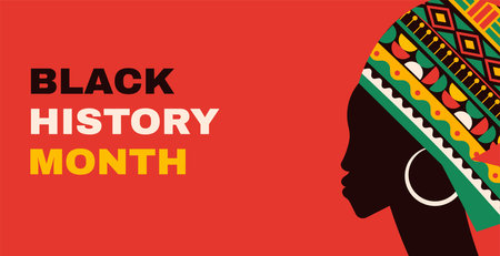 Black History Month background, banner, poster and template designのイラスト素材