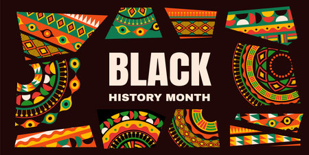 Black History Month background, banner, poster and template design
